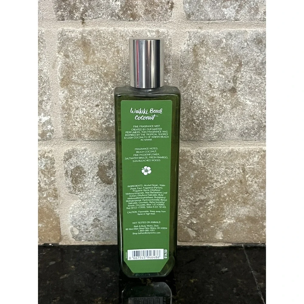 Bath &‎ body Works Waikiki Beach Coconut Fine Fragrance Mist Spray 8 oz